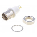1-1337452-0; Socket; BNC; female; insulated; straight; 50Ω; soldering; ABS; TE Connectivity