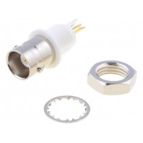1-1337452-0; Socket; BNC; female; insulated; straight; 50Ω; soldering; ABS; TE Connectivity