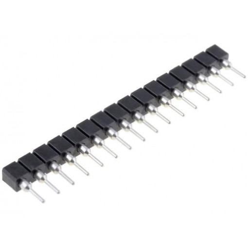 1-1814655-1; Socket: SIP; PIN: 16; THT; 2.54mm; round pins,bushing contacts; TE Connectivity