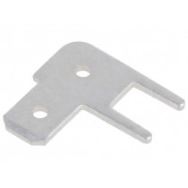 1-726389-2; Terminal: flat; 4.8mm; 0.8mm; male; THT; brass; tinned; angled 90°; TE Connectivity