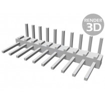 1-826631-0; Pin header; pin strips; AMPMODU MOD II; male; PIN: 10; angled 90°; TE Connectivity