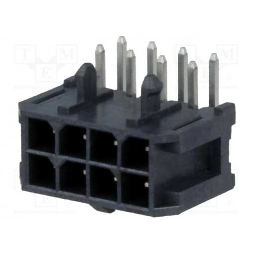 10127720-081LF; Socket; wire-board; male; Minitek Pwr 3.0; 3mm; PIN: 8; PCB snap-in; AMPHENOL