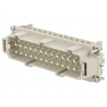 10196000; Connector: rectangular; male; EPIC H-BE; PIN: 24; 24+PE; 16A; 500V; LAPP KABEL