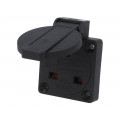 1020-5S; Connector: AC supply; socket; 2P+PE; 250VAC; 16A; black; PIN: 3; IP54; PCE 1020-5S; Connector: AC supply; socket; 2P+PE; 250VAC; 16A; black; PIN: 3; IP54; PCE