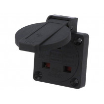 1020-5S; Connector: AC supply; socket; 2P+PE; 250VAC; 16A; black; PIN: 3; IP54; PCE 1020-5S; Connector: AC supply; socket; 2P+PE; 250VAC; 16A; black; PIN: 3; IP54; PCE