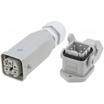 10200040002; Connector: HAN; male + female; plug + socket; Han Kit; PIN: 5; 4+PE; HARTING