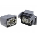 10330060000; Connector: HAN; male + female; plug + socket; Han Kit; PIN: 6; 6+PE; HARTING