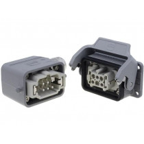 10330060000; Connector: HAN; male + female; plug + socket; Han Kit; PIN: 6; 6+PE; HARTING