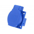 1040-0B; Connector: AC supply; socket; 2P+PE; 250VAC; 16A; blue; PIN: 3; PCE 1040-0B; Connector: AC supply; socket; 2P+PE; 250VAC; 16A; blue; PIN: 3; PCE