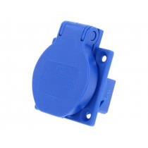 1040-0B; Connector: AC supply; socket; 2P+PE; 250VAC; 16A; blue; PIN: 3; PCE