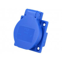1040-0BS; Connector: AC supply; socket; 2P+PE; 250VAC; 16A; blue; PIN: 3; PCE