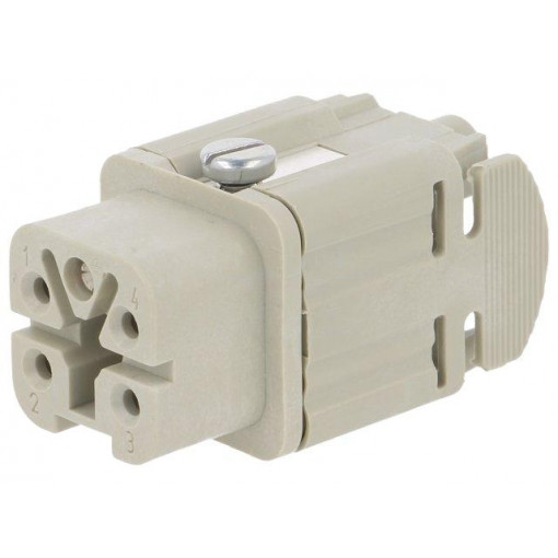 10432000; Connector: rectangular; female; EPIC H-A; PIN: 5; 4+PE; size H-A 3; LAPP KABEL 10432000; Connector: rectangular; female; EPIC H-A; PIN: 5; 4+PE; size H-A 3; LAPP KABEL