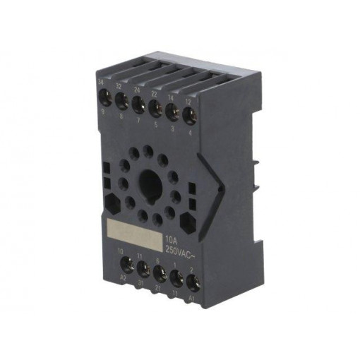 10FF-3Z-C3; Socket; PIN: 11; 10A; 250VAC; Mounting: DIN,on panel; Series: HF10FH; HONGFA RELAY 10FF-3Z-C3; Socket; PIN: 11; 10A; 250VAC; Mounting: DIN,on panel; Series: HF10FH; HONGFA RELAY