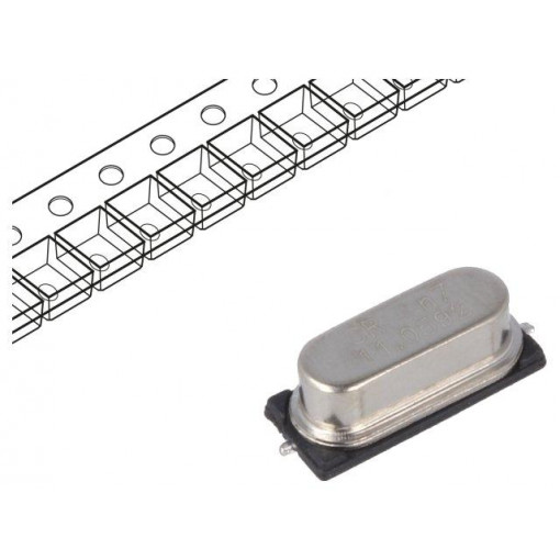 11.0592M-49SMD-SR; Resonator: quartz; 11.0592MHz; ±30ppm; 20pF; SMD; HC49SMD; SR PASSIVES 11.0592M-49SMD-SR; Resonator: quartz; 11.0592MHz; ±30ppm; 20pF; SMD; HC49SMD; SR PASSIVES
