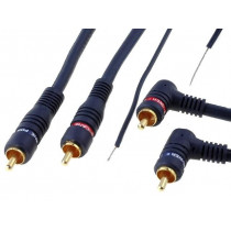 ; RCA plug x2,RCA plug x2 angled,control; 5m; Colour: navy blue; 4CARMEDIA