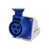 113-6K; Connector: AC supply; socket; female; 16A; 230VAC; IEC 60309; IP44; PCE