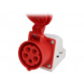 115-6K; Connector: AC supply 3-phase; socket; female; 16A; 400VAC; IP44; PCE