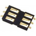 115E-AEB0-R01; Connector: for cards; SIM; without ejector,without cover; SMT; ATTEND