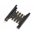 115J-ACO0; Connector: for cards; SIM; without ejector; SMT; gold flash; PIN: 6; ATTEND