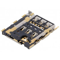 115S-ACA0; Connector: for cards; Nano SIM; with push button; SMT; PIN: 6; ATTEND