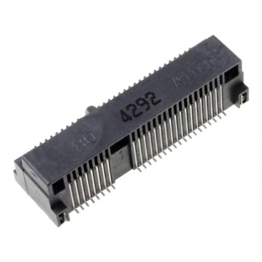 119A-80A00-R02; Connector: PCI Express mini; horizontal; SMT; gold-plated; PIN: 52; ATTEND