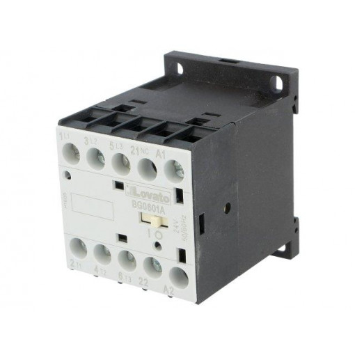 11BG0601A024; Contactor: 3-pole; NO x3; Auxiliary contacts: NC; 24VAC; 6A; DIN; BG; LOVATO ELECTRIC 11BG0601A024; Contactor: 3-pole; NO x3; Auxiliary contacts: NC; 24VAC; 6A; DIN; BG; LOVATO ELECTRIC