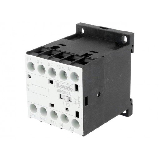 11BG0910A024; Contactor: 3-pole; NO x3; Auxiliary contacts: NO; 24VAC; 9A; DIN; BG; LOVATO ELECTRIC 11BG0910A024; Contactor: 3-pole; NO x3; Auxiliary contacts: NO; 24VAC; 9A; DIN; BG; LOVATO ELECTRIC