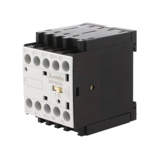 11BGP0910A024; Contactor: 3-pole; NO x3; Auxiliary contacts: NO; 24VAC; 9A; DIN; BG; LOVATO ELECTRIC