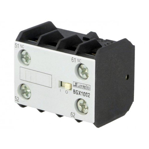 11BGX1002; Auxiliary contacts; Series: BG; Leads: screw terminals; LOVATO ELECTRIC 11BGX1002; Auxiliary contacts; Series: BG; Leads: screw terminals; LOVATO ELECTRIC