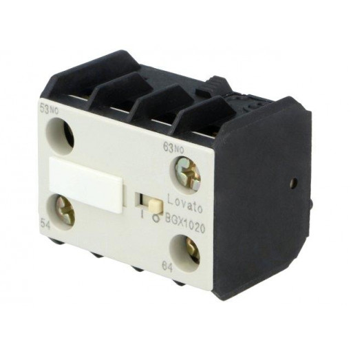 11BGX1020; Auxiliary contacts; Series: BG; Leads: screw terminals; LOVATO ELECTRIC 11BGX1020; Auxiliary contacts; Series: BG; Leads: screw terminals; LOVATO ELECTRIC