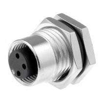 M12A-03PFFP-SF8001; Socket; M12; PIN: 3; female; A code-DeviceNet / CANopen; THT; 250V; AMPHENOL