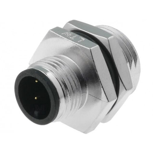 M12A-03PMMS-SH8001; Socket; M12; PIN: 3; male; A code-DeviceNet / CANopen; soldering; AMPHENOL