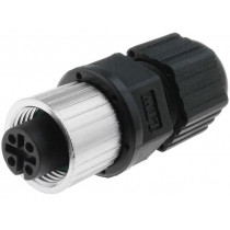 M12A-04BFFA-SL8001; Plug; M12; PIN: 4; female; A code-DeviceNet / CANopen; for cable; AMPHENOL