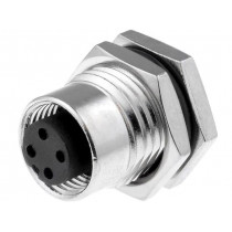 M12A-04PFFS-SF8001; Socket; M12; PIN: 4; female; A code-DeviceNet / CANopen; soldering; AMPHENOL