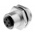 M12A-04PFFS-SH8001; Socket; M12; PIN: 4; female; A code-DeviceNet / CANopen; soldering; AMPHENOL