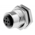 M12A-05PFFP-SF8001; Socket; M12; PIN: 5; female; A code-DeviceNet / CANopen; THT; 60V; AMPHENOL