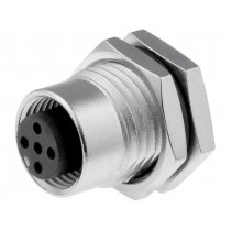 M12A-05PFFS-SF8001; Socket; M12; PIN: 5; female; A code-DeviceNet / CANopen; soldering; AMPHENOL