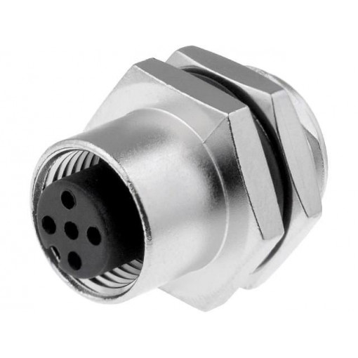 M12A-05PFFS-SH8001; Socket; M12; PIN: 5; female; A code-DeviceNet / CANopen; soldering; AMPHENOL