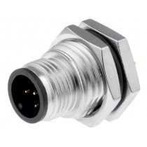 M12A-05PMMP-SF8001; Socket; M12; PIN: 5; male; A code-DeviceNet / CANopen; THT; IP68; AMPHENOL
