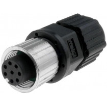 M12A-08BFFA-SL8001; Plug; M12; PIN: 8; female; A code-DeviceNet / CANopen; for cable; AMPHENOL