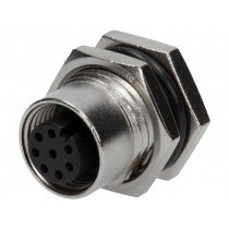 M12A-08PFFS-SF8001; Socket; M12; PIN: 8; female; A code-DeviceNet / CANopen; soldering; AMPHENOL