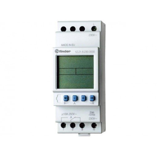12.22.0.024.0000; Programmable time switch; Range: 1min÷7days; DPDT; 24VDC; DIN; FINDER 12.22.0.024.0000; Programmable time switch; Range: 1min÷7days; DPDT; 24VDC; DIN; FINDER