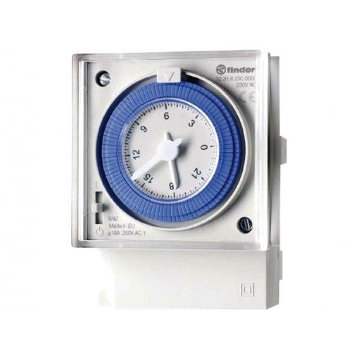 12.31.8.230.0000; Programmable time switch; 15min÷24h; SPDT; 250VAC/16A; 230VAC; FINDER 12.31.8.230.0000; Programmable time switch; 15min÷24h; SPDT; 250VAC/16A; 230VAC; FINDER