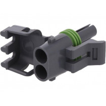 12015378; Connector: wire-wire; Weather Pack Tower; plug; female; PIN: 2; APTIV