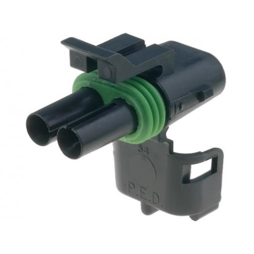 12015792; Connector: wire-wire; Weather Pack; plug; female; PIN: 2; for cable; APTIV 12015792; Connector: wire-wire; Weather Pack; plug; female; PIN: 2; for cable; APTIV