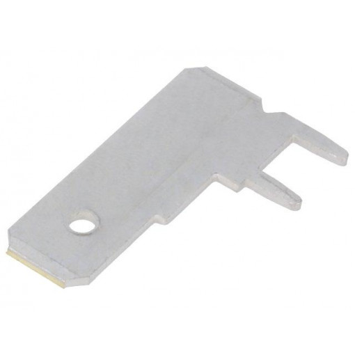 1217754-1; Terminal: flat; 6.3mm; 0.8mm; male; THT; brass; tinned; angled 90°; TE Connectivity 1217754-1; Terminal: flat; 6.3mm; 0.8mm; male; THT; brass; tinned; angled 90°; TE Connectivity