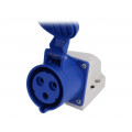 123-6K; Connector: AC supply; socket; female; 32A; 230VAC; IEC 60309; IP44; PCE