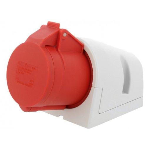 124-6; Connector: AC supply 3-phase; socket; female; 32A; 400VAC; IP44; PCE