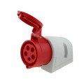 125-6; Connector: AC supply 3-phase; socket; female; 32A; 400VAC; IP44; PCE 125-6; Connector: AC supply 3-phase; socket; female; 32A; 400VAC; IP44; PCE