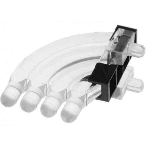 1276.1004; Fibre for LED; round; Ø3mm; No.of mod: 4; Front: convex; MENTOR